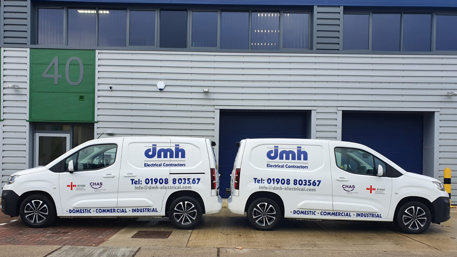 DMH Electrical UK Ltd work vans