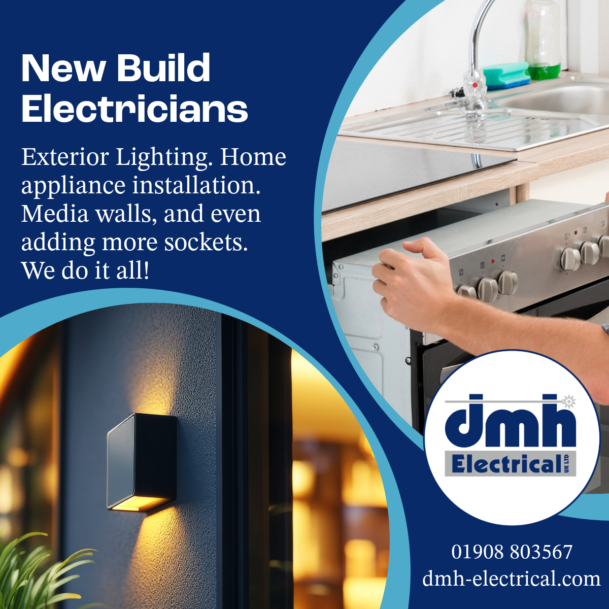 New Builds, Milton Keynes. Are You Moving Into A New Home or Building Your Own? We’ve Got Your Electrical Needs Covered!